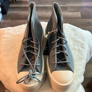 Womens Converse Chuck Taylor All Star Modern Lift Hi Sneaker - Cocoon Blue. 6.5